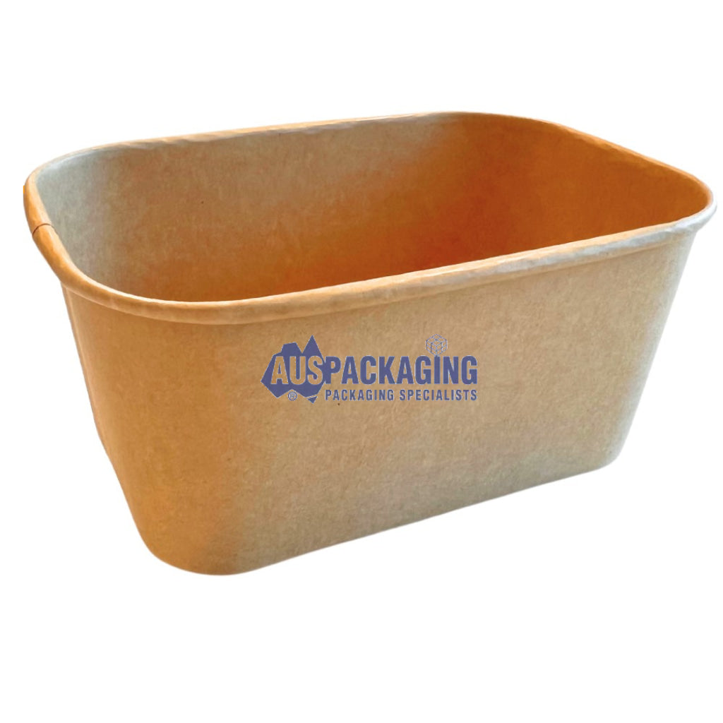 1000Ml Kraft Rectangle Takeaway Container (1000Recpa)