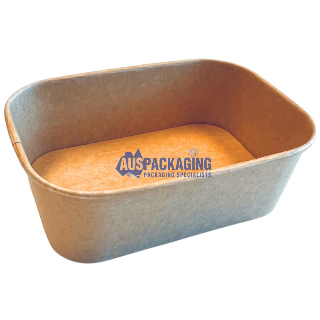 750Ml Kraft Rectangle Takeaway Container (750Recpa)