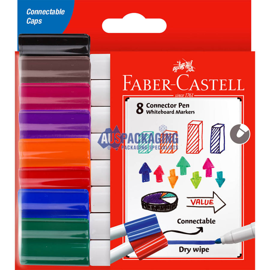Faber - Castell Whiteboard Markers Bullet 2Mm Assorted Wallet 8 (Dusfrera)