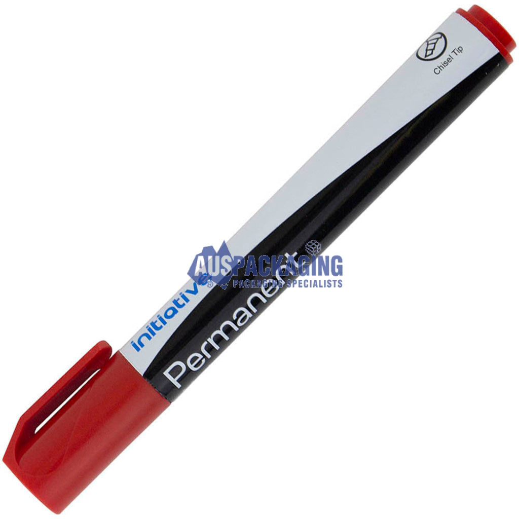 Initiative Permanent Marker Chisel 5Mm Red (Inirpe)