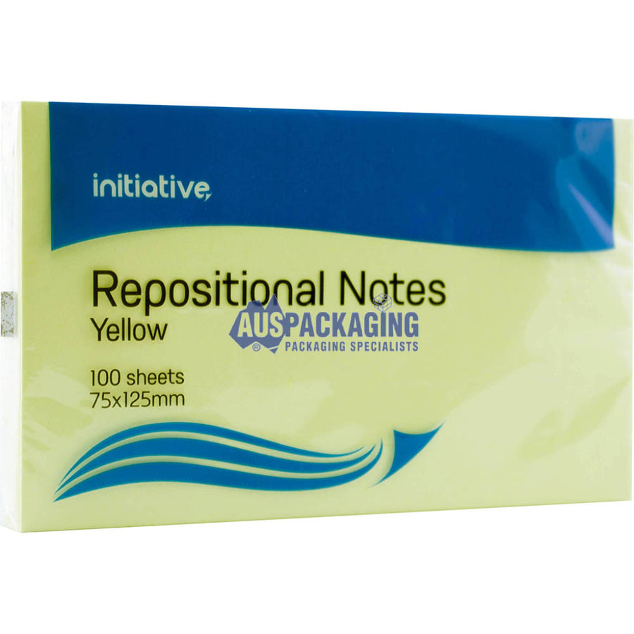 Initiative Repositional Notes 75 X 125Mm Yellow Pack 12 (Repny125)