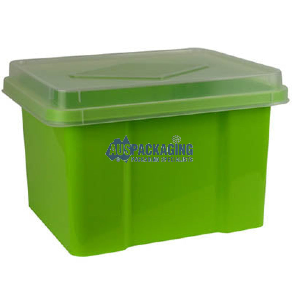 Italplast File Storage Box 32 Litre Lime/Clear Lid (Fs32Lm)