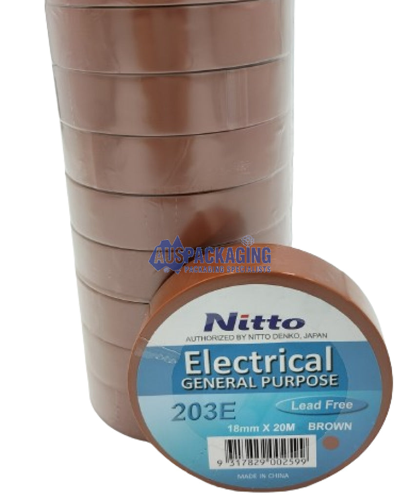 Nitto General Purpose Electrical Tape - Brown (203Brta)