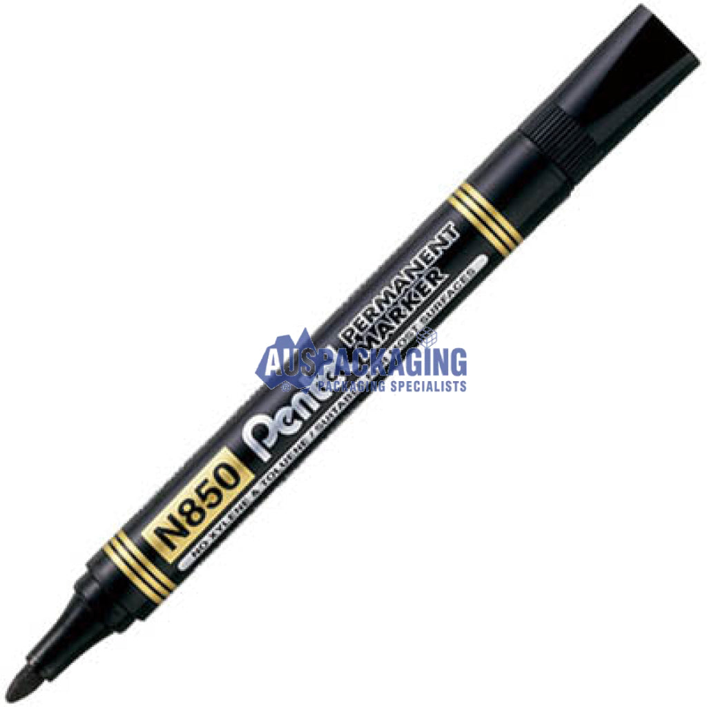Pentel N850 Permanent Marker Bullet 1.0Mm Black (Permbk)
