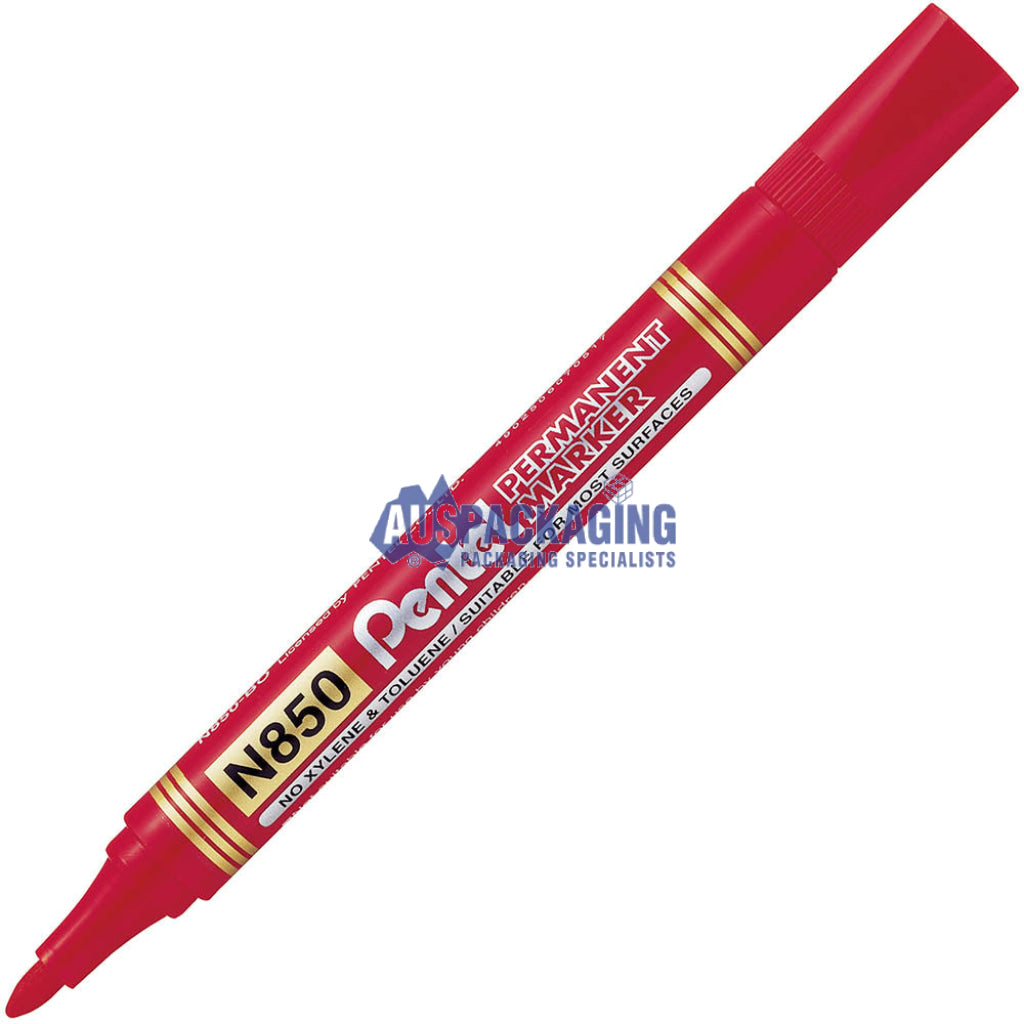 Pentel N850 Permanent Marker Bullet 1.0Mm Red (Permrd)