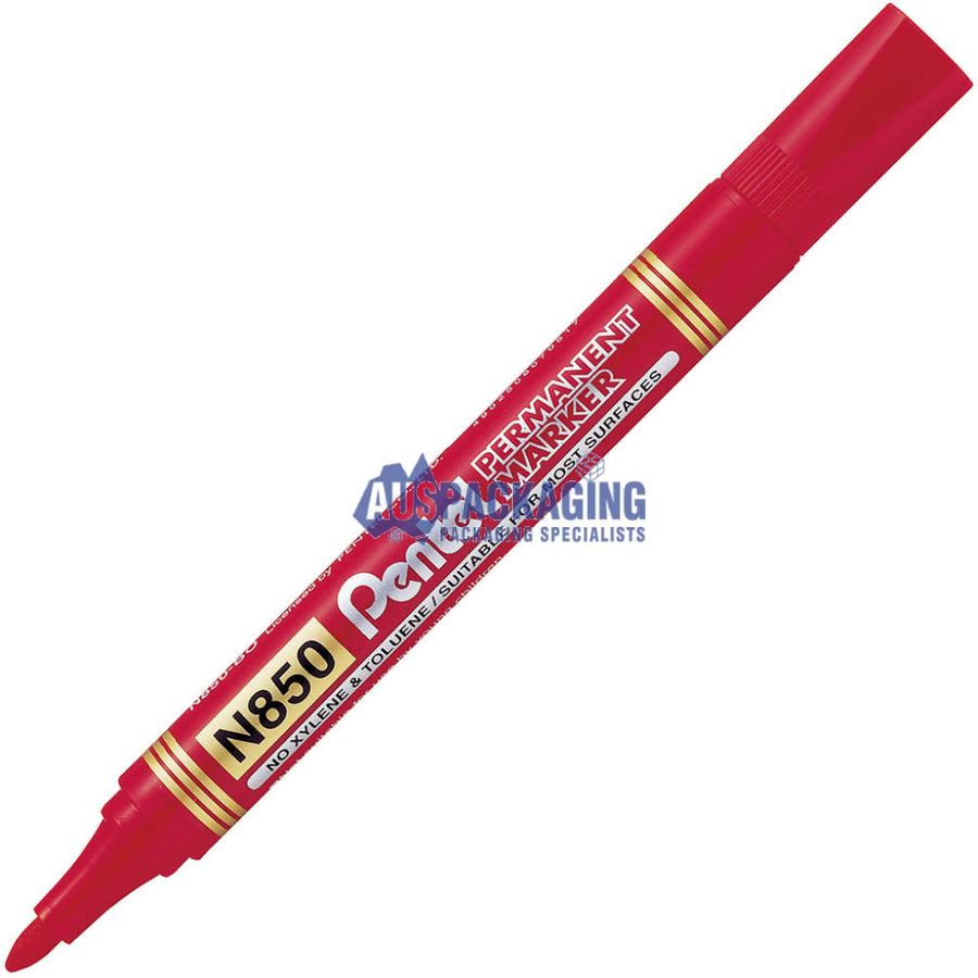 Pentel N850 Permanent Marker Bullet 1.0Mm Red (Permrd)