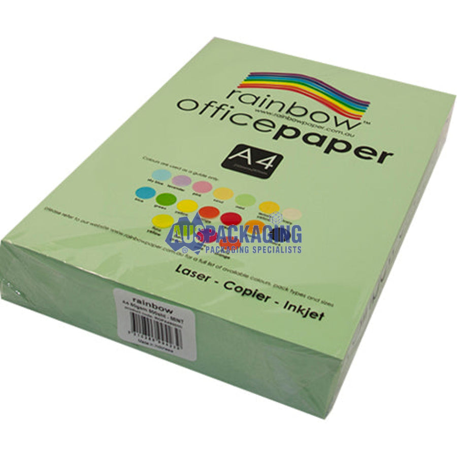 Rainbow Coloured A4 Copy Paper Mint (A4Gree)