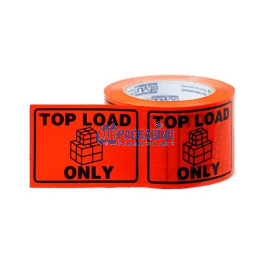 Stylus Perforated Label Tape-Top Load Only-75Mm-Black/Orange Fluorescent (Tlota) Tape