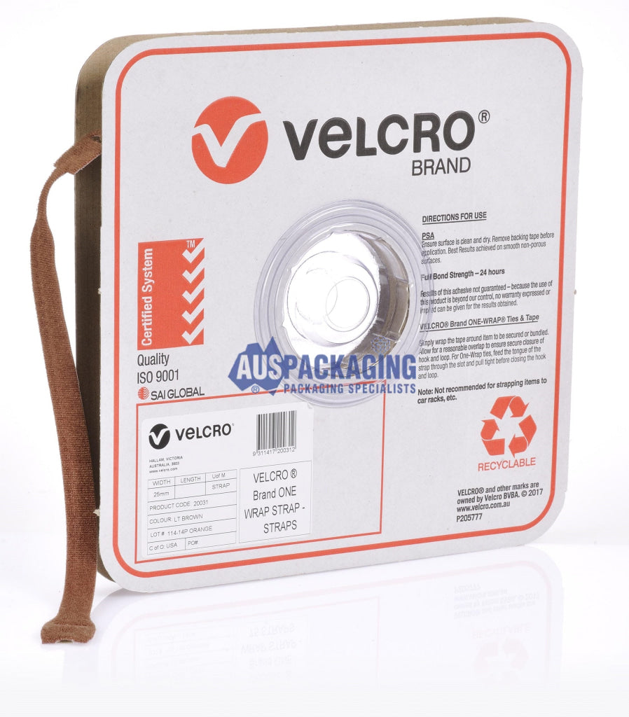 Velcro One-Wrap Strap Brown 25Mm X 300Mm (31Fa)