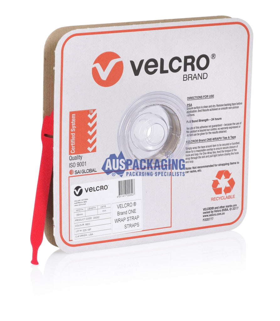 Velcro One-Wrap Strap Red 25Mm X 300Mm (26Fa)