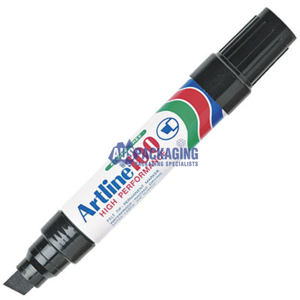 Artline 100 Permanent Marker Chisel 12Mm Black (100Pe)