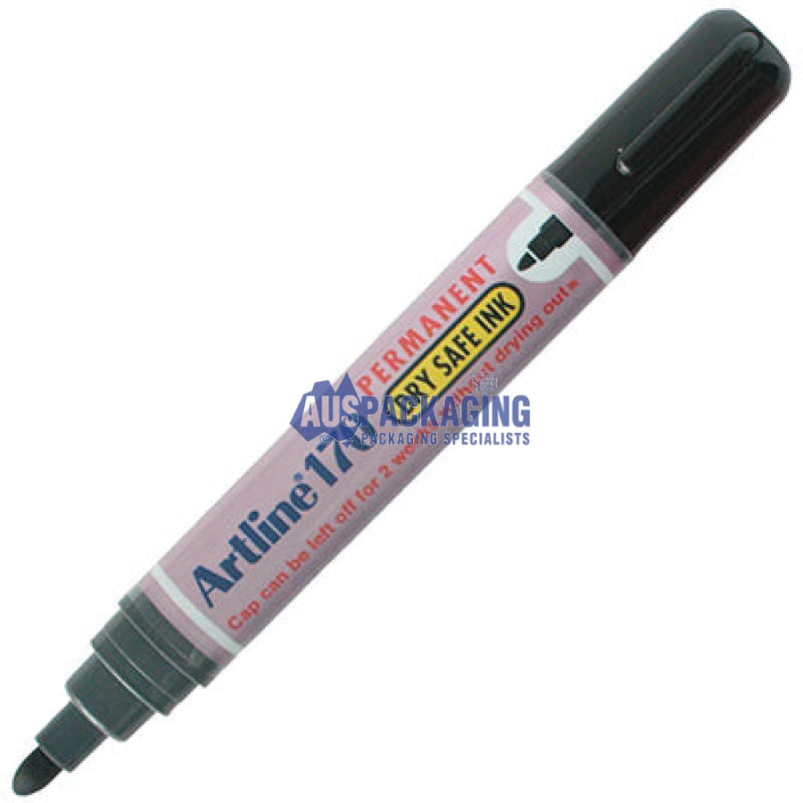 Artline 170 Dry Safe Permanent Marker Bullet Black (170Pe)