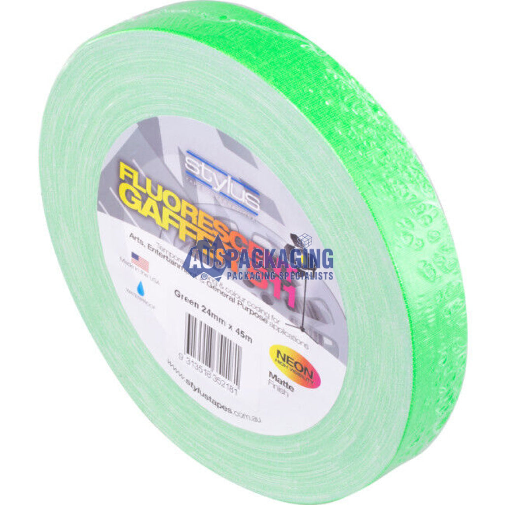 Fluro Gaffer Tape Green- 24mm