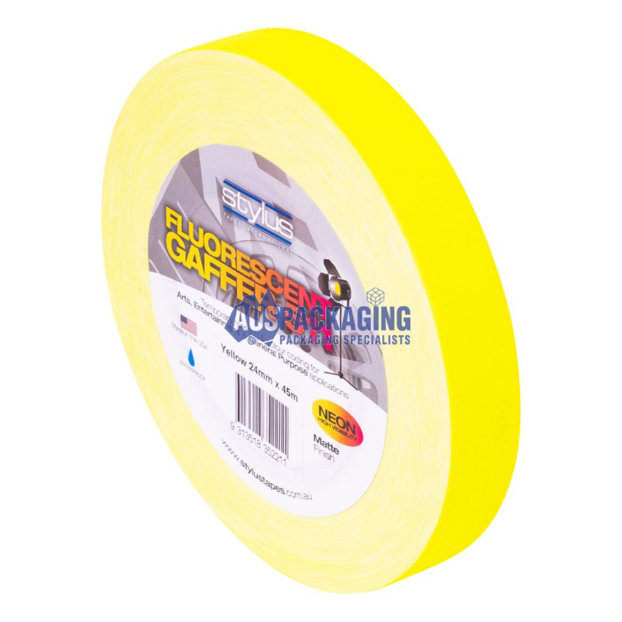 Fluro Gaffer Tape Yellow- 24mm