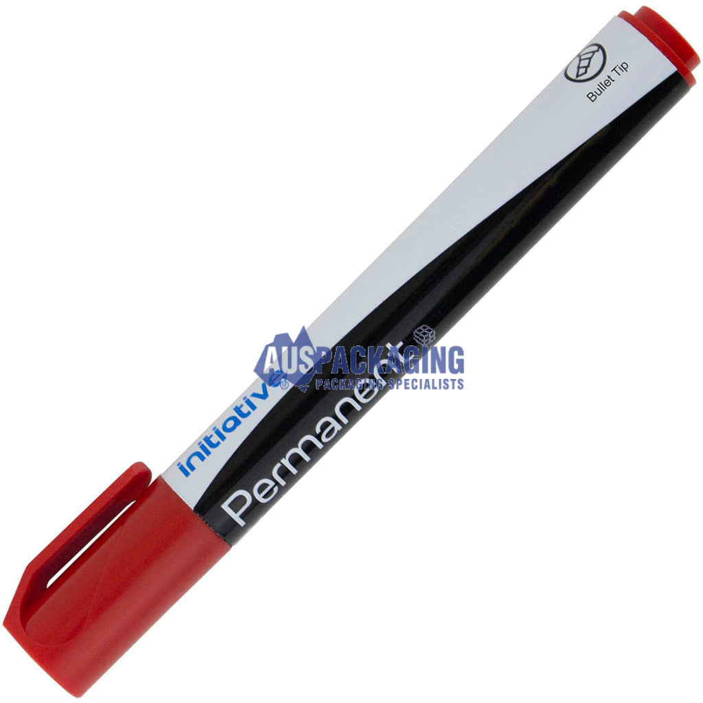 Initiative Bullets Initiative Permanent Marker Bullet 1.5mm Red (INTPERMRRD) – Auspackaging