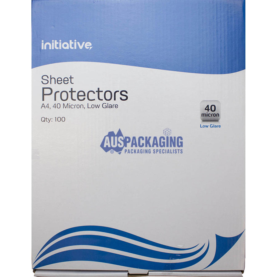 Initiative Sheet Protectors 40 Micron A4 Clear Box 100 (Sp40Mi)