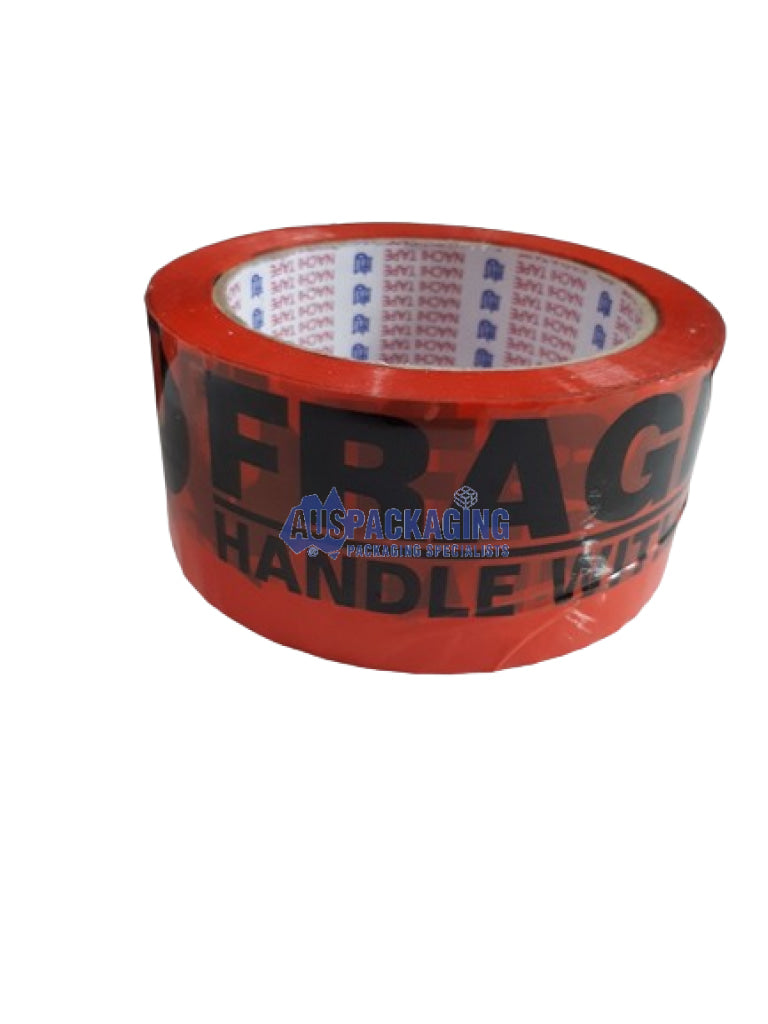 Nachi Perforated Label- Fragile/Handle/Care- 48Mm-Black/Red (Ppfhta) Tape