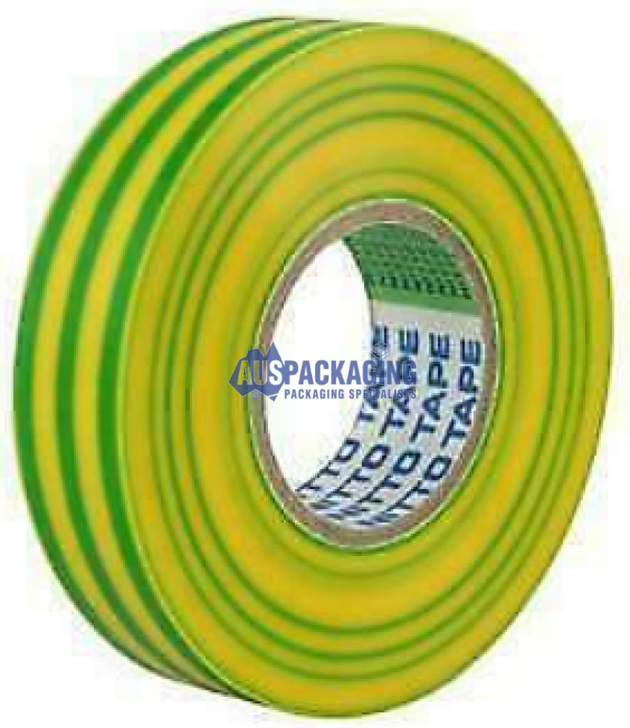 Nitto General Purpose Electrical Tape - Green/Yellow (203Gyta)