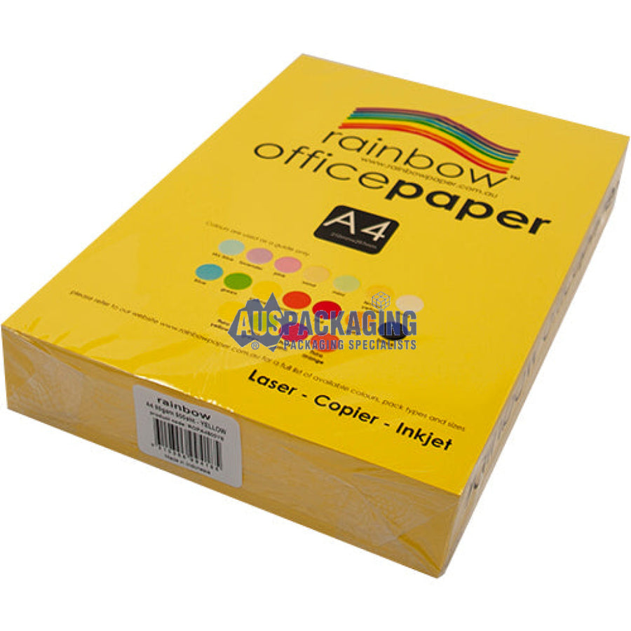 Rainbow Coloured A4 Copy Paper Yellow (A4Yellowpa)