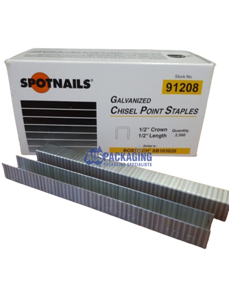 Spotnails 1/2’ Galvanised Chisel Point Staples (Ondssp)