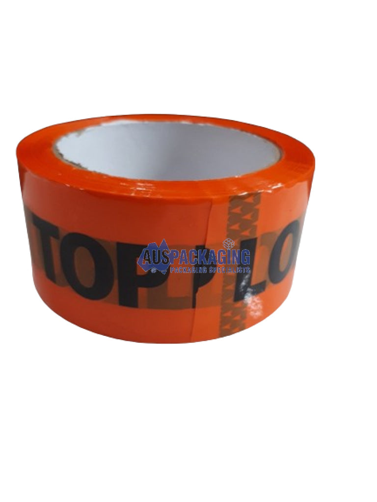 Stylus Perforated Label- Top Load - 50Mm-Black/Orange Fluorescent (Otta) Tape