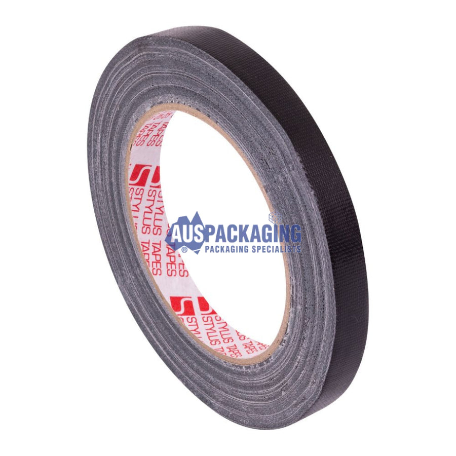 Stylus Premium Waterproof Cloth Tape Black- 12Mm (35212Bta)