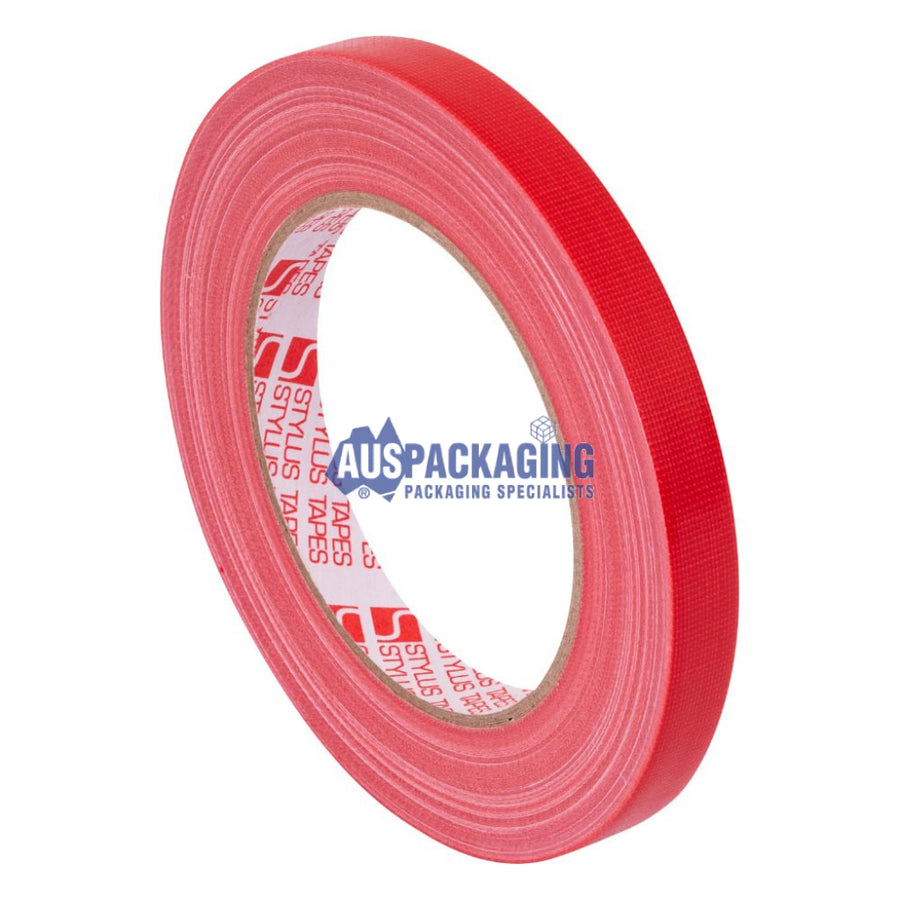 Stylus Premium Waterproof Cloth Tape Red- 12Mm (3521Rta)
